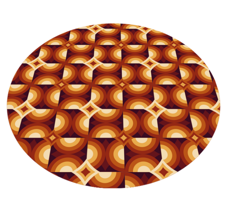 Tapis vinyle géométrique motif de cercle vibrant - TenStickers