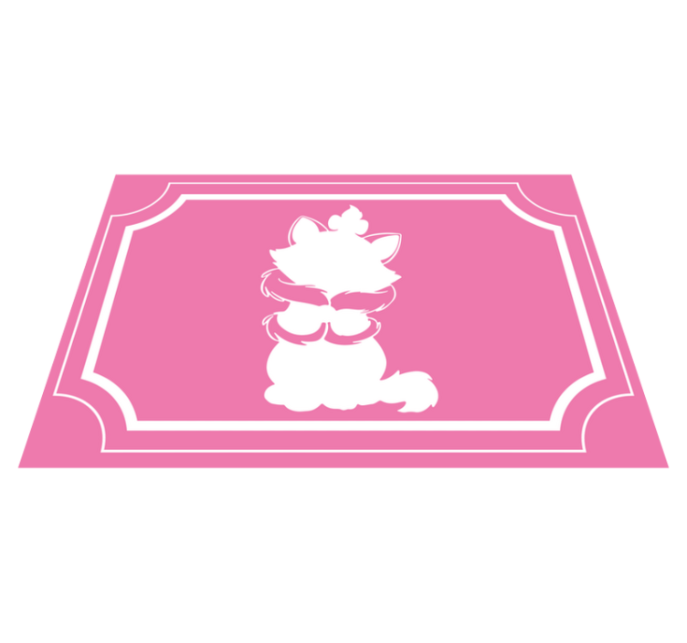 Tapis vinyle autres tapis silhouette de chat mignon - TenStickers