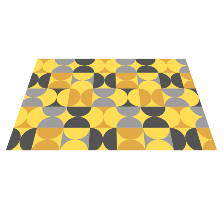 Tapis vinyle géométrique motif circulaire ludique - TenStickers