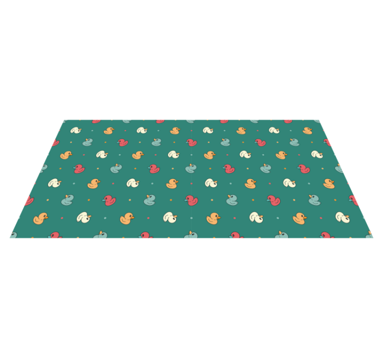 Tapis vinyle pour enfants motif de canetons colorés - TenStickers