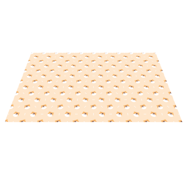 Tapis vinyle animal visages de chiens mignons - TenStickers