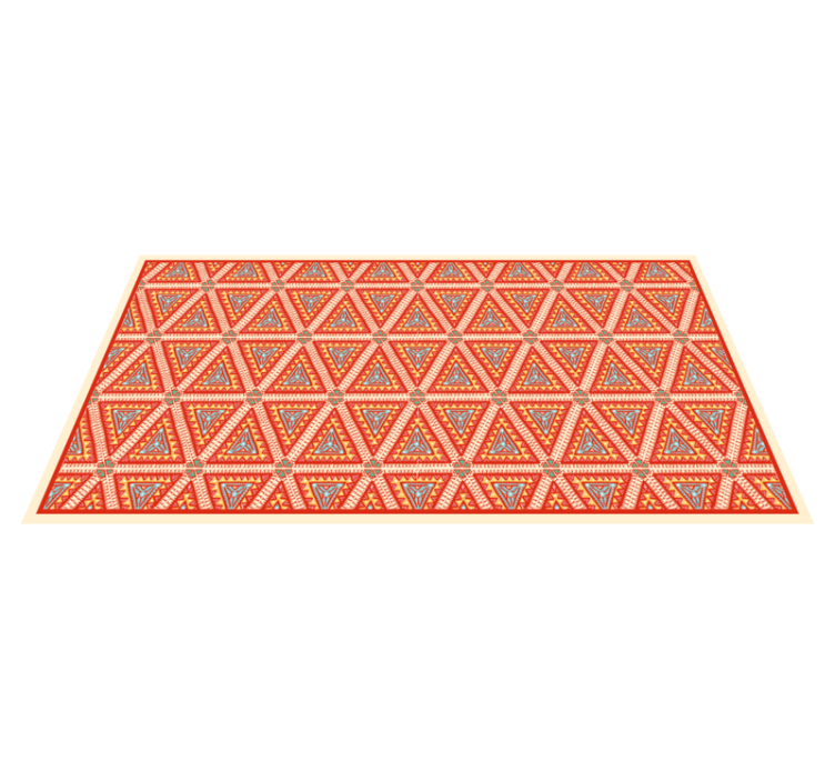 Tapis vinyle éthnique élément triangulaire vivant - TenStickers