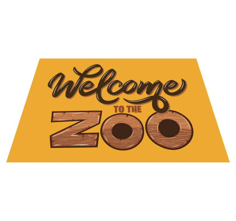 Tapis vinyle personnalisé bienvenue au zoo - TenStickers