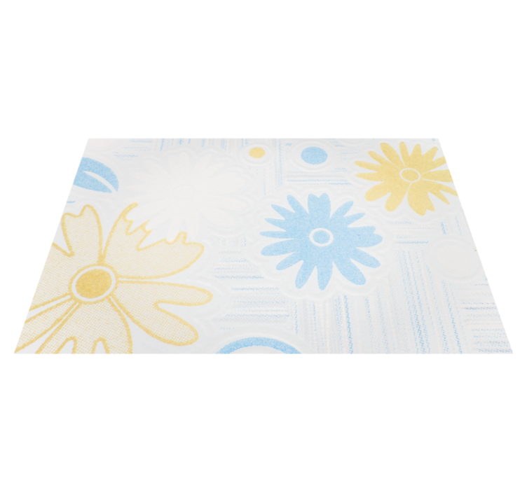 Tapis vinyle plantes éléments floraux - TenStickers