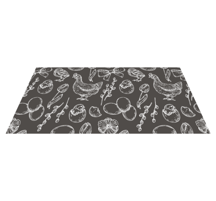 Tapis vinyle cuisine charmants motifs de ferme - TenStickers