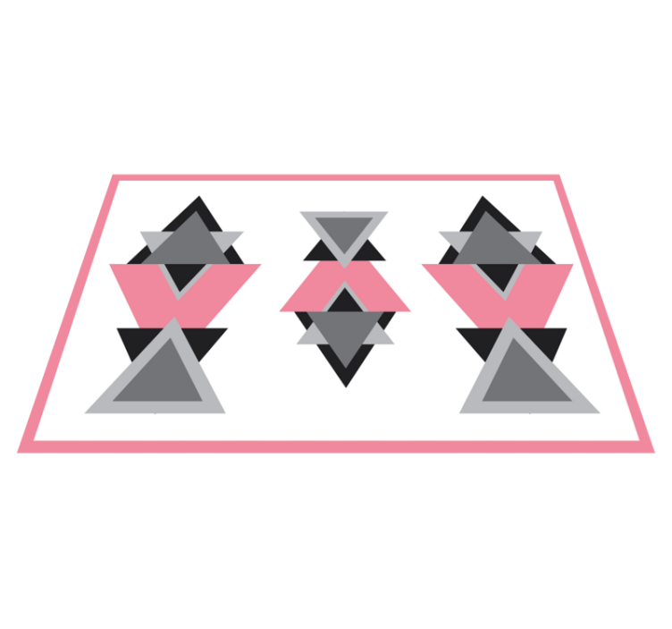 Tapis vinyle géométrique mélange de formes triangulaires - TenStickers