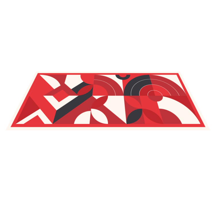 Tapis vinyle géométrique formes abstraites audacieuses - TenStickers