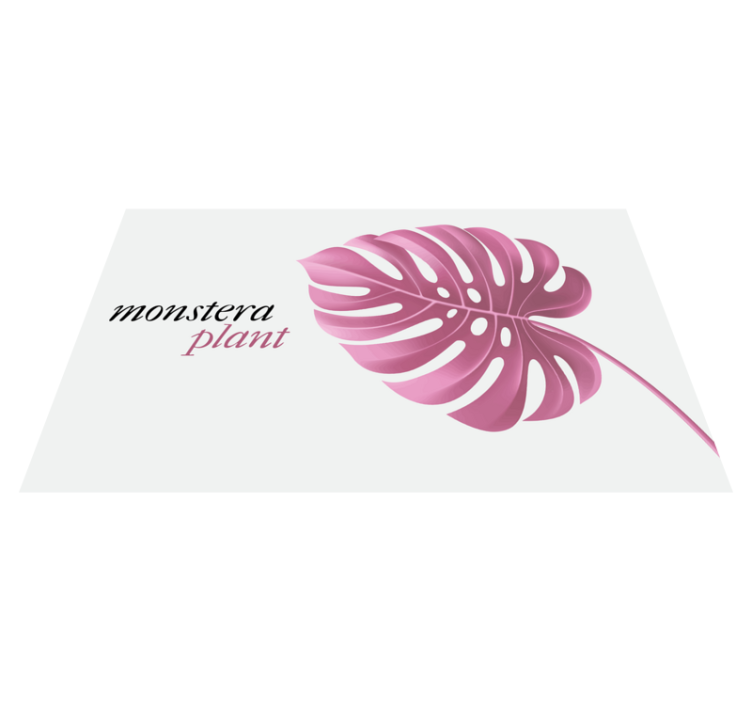 Tapis vinyle plantes plante monstera rose - TenStickers