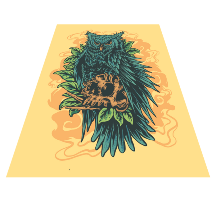 Tapis vinyle motif animal art du hibou mystique - TenStickers