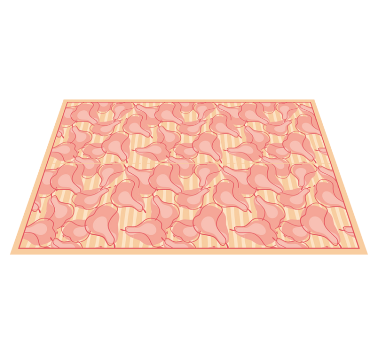 Tapis vinyle cuisine jolis motifs roses - TenStickers