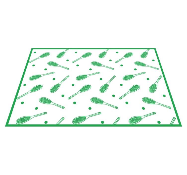 Tapis vinyle autres tapis impression raquette de tennis - TenStickers