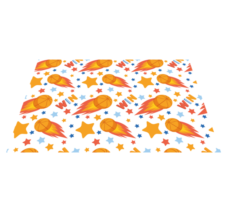 Tapis vinyle jeux design d'étoiles sportives - TenStickers