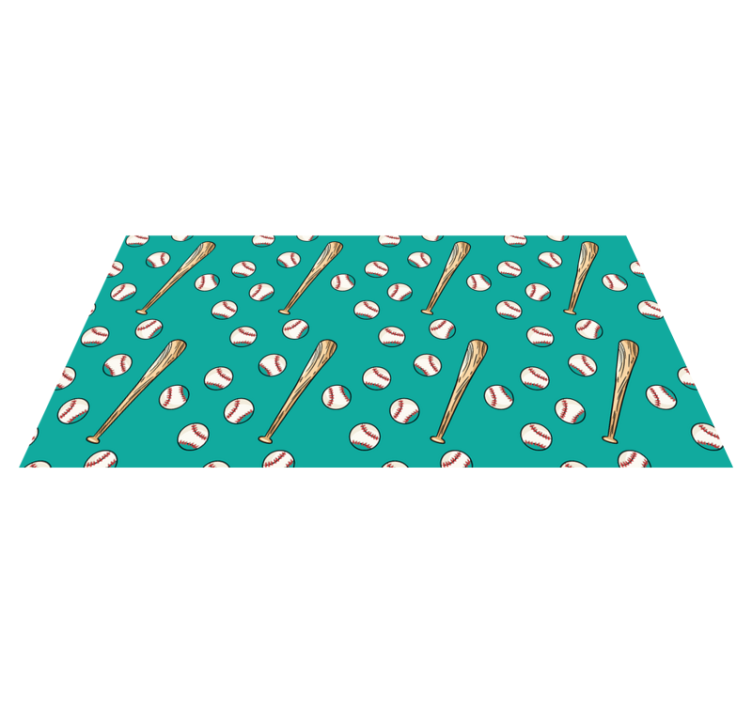 Tapis vinyle jeux motif de baseball amusant - TenStickers