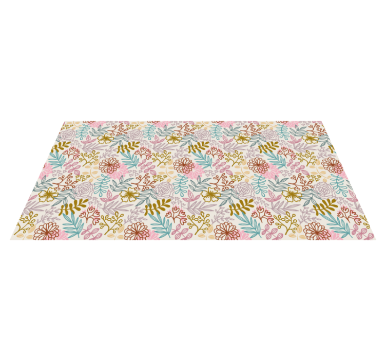 Tapis vinyle chambre collection de motifs floraux - TenStickers