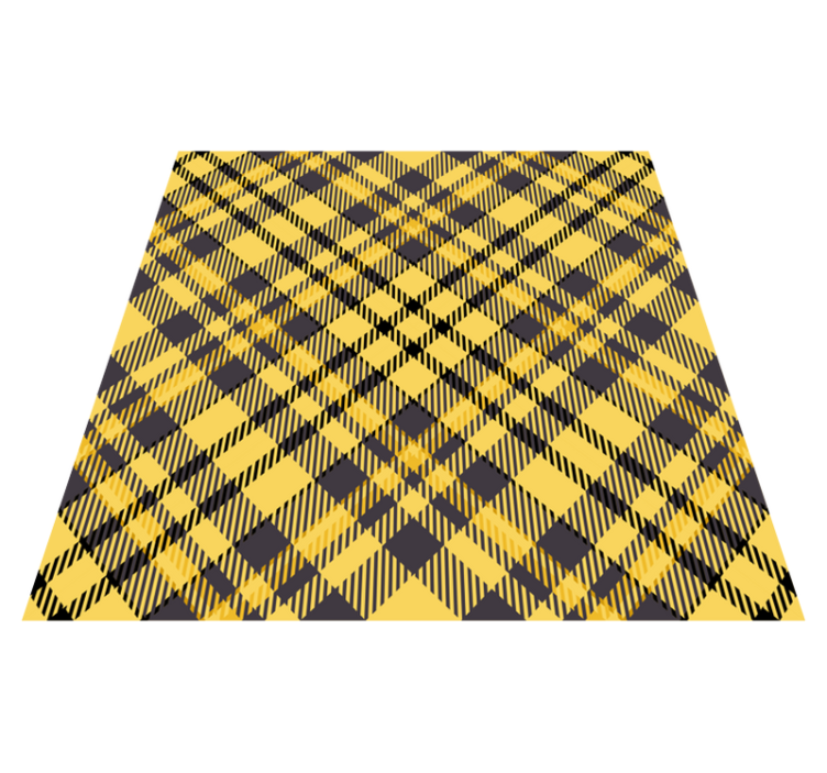 Tapis vinyle rayures motif jaune et noir - TenStickers