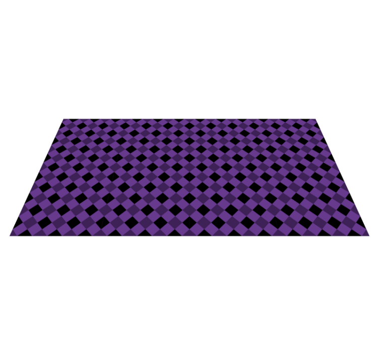 Tapis vinyle géométrique motif à carreaux violets - TenStickers
