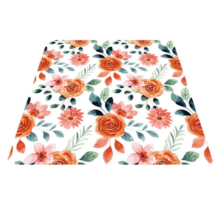 Tapis vinyle plantes délice fleuri - TenStickers