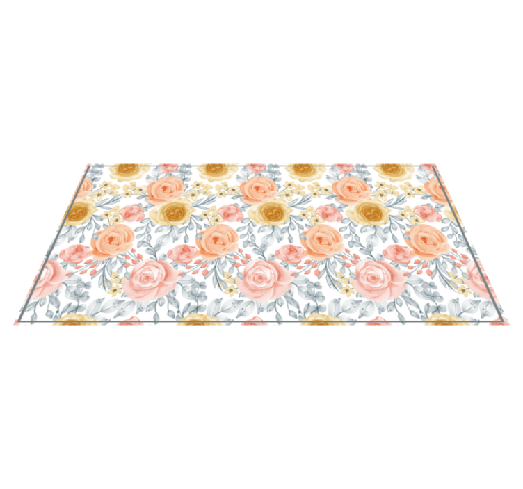 Tapis vinyle entrée emblème de la fleur - TenStickers