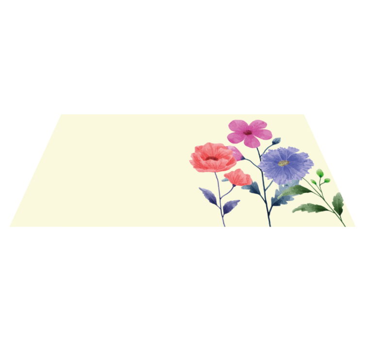 Tapis vinyle plantes composition botanique vibrante - TenStickers