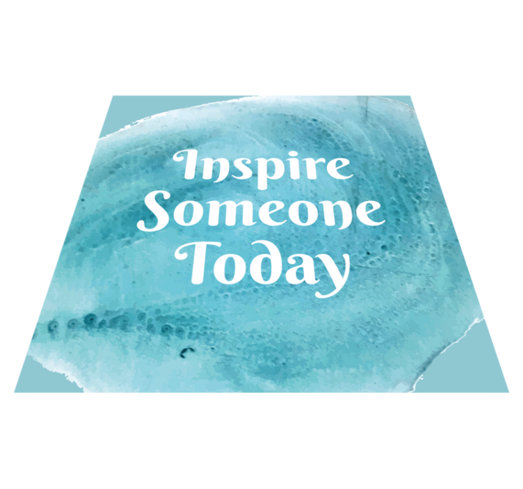 Tapis vinyle citation éclaboussure motivante - TenStickers