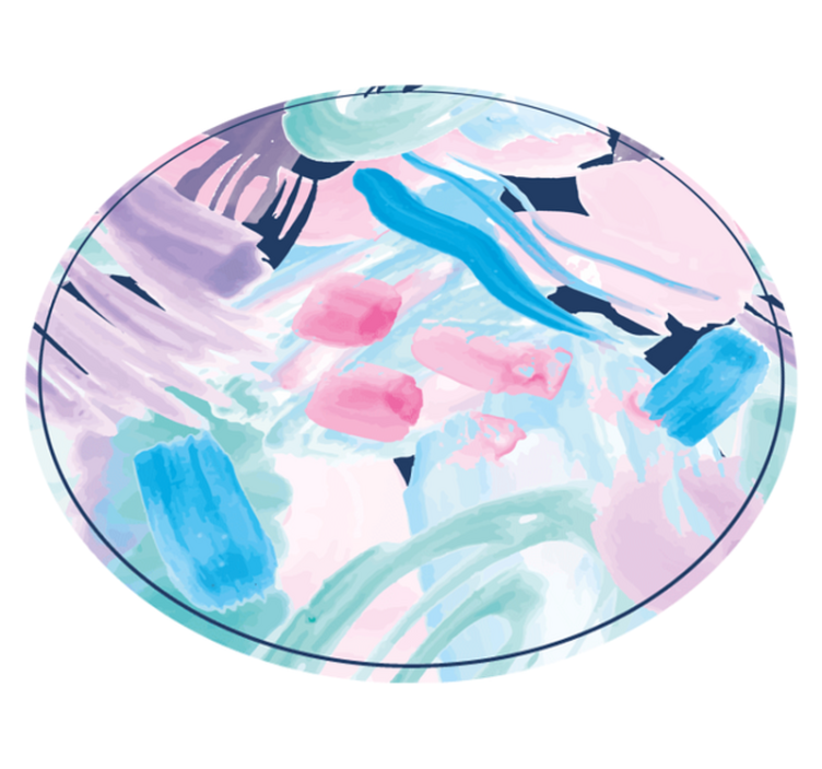 Tapis vinyle minimaliste art abstrait coloré - TenStickers