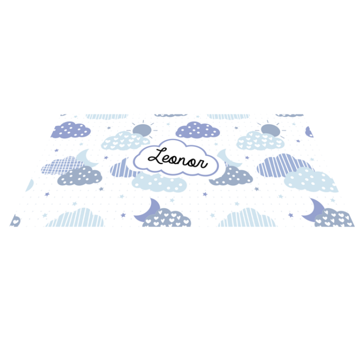 Tapis vinyle personnalisé motif de nuages - TenStickers