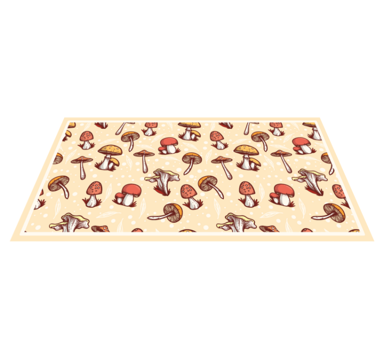 Tapis vinyle nature motif de champignon coloré - TenStickers