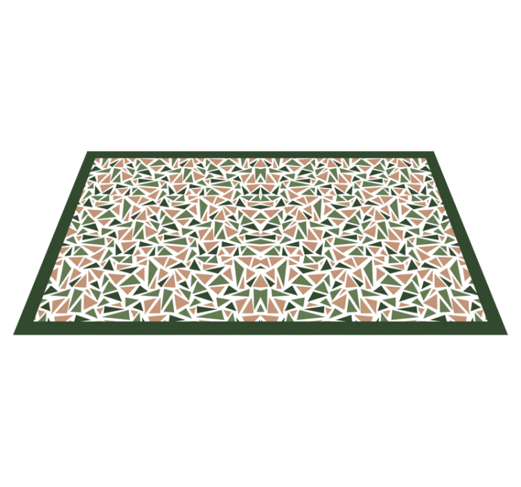 Tapis vinyle géométrique motif triangle abstrait - TenStickers