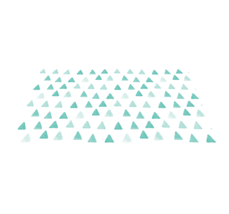 Tapis vinyle geometrique Triangles aquarelles à rayures bleues - TenStickers