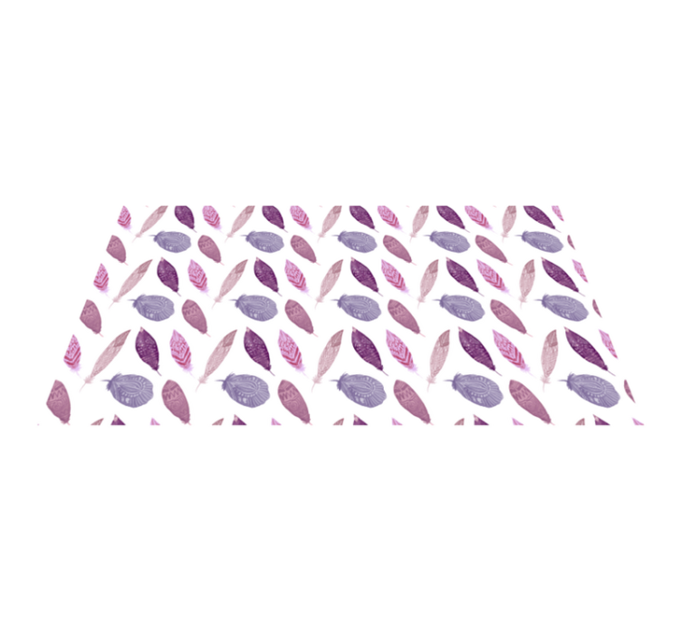 Tapis vinyle nature motif de plumes vibrantes - TenStickers