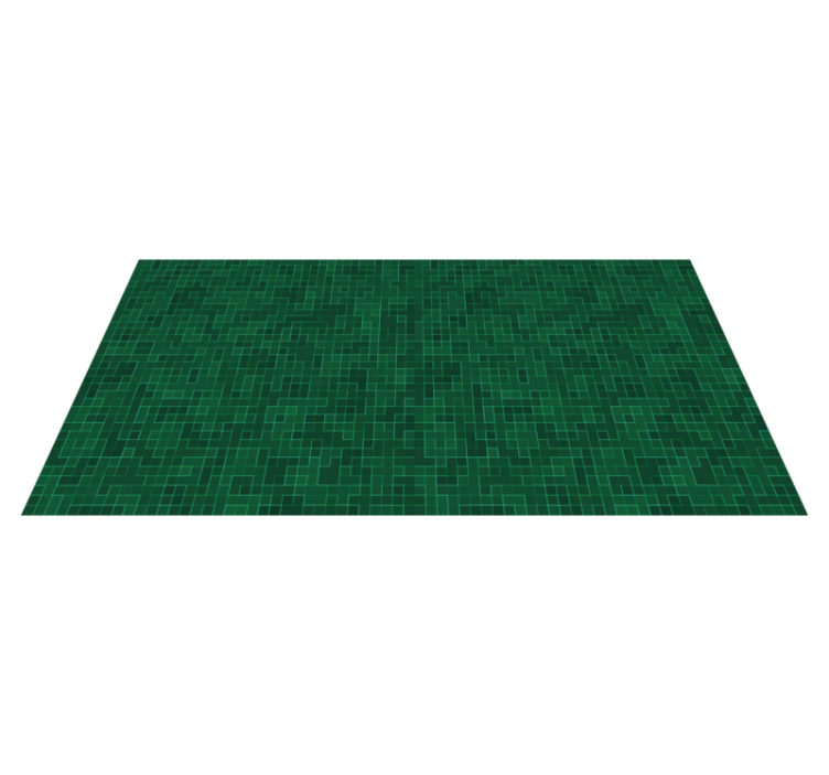 Tapis vinyle carreaux Détail verte brillante - TenStickers