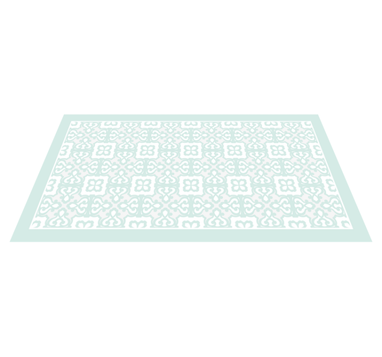 Tapis vinyle carreaux de ciment turquoise élégante - TenStickers
