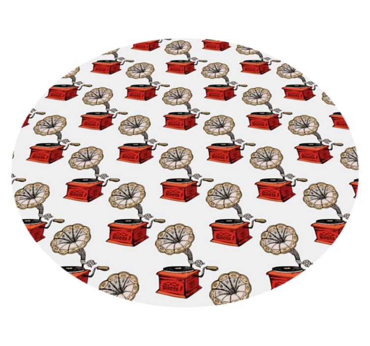 Tapis vinyle texture boîtes à musique rétro - TenStickers