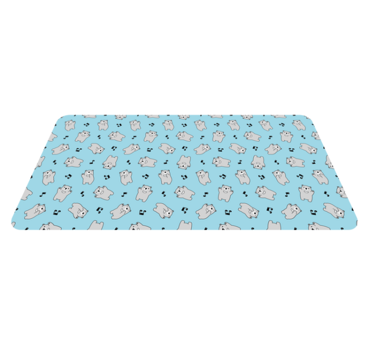 Tapis vinyle bébé personnages d'ours mignons - TenStickers