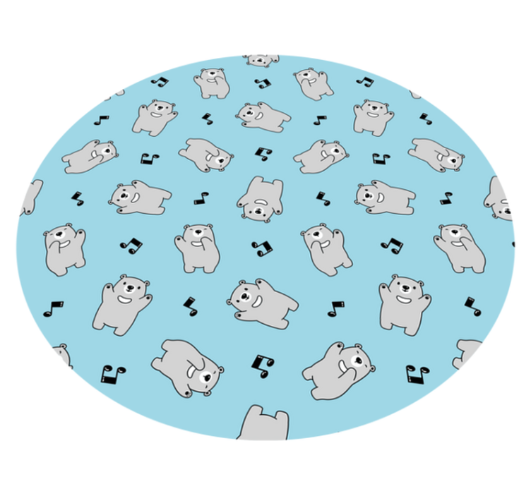 Tapis vinyle bébé personnages d'ours joyeux - TenStickers