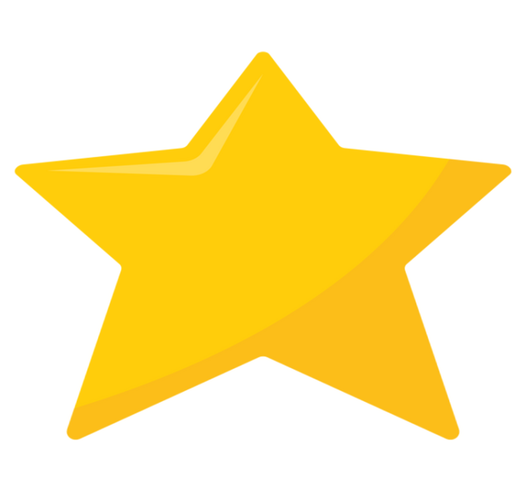 Tapis vinyle pour enfants étoile classique jaune - TenStickers