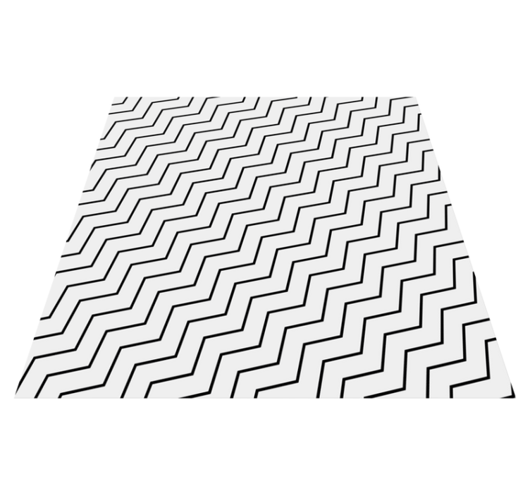 Tapis vinyle géométrique zigzag tendance - TenStickers