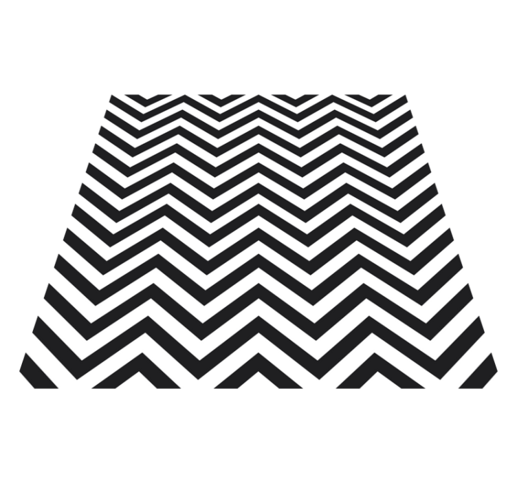 Tapis vinyle rayures chevrons noir et blanc - TenStickers
