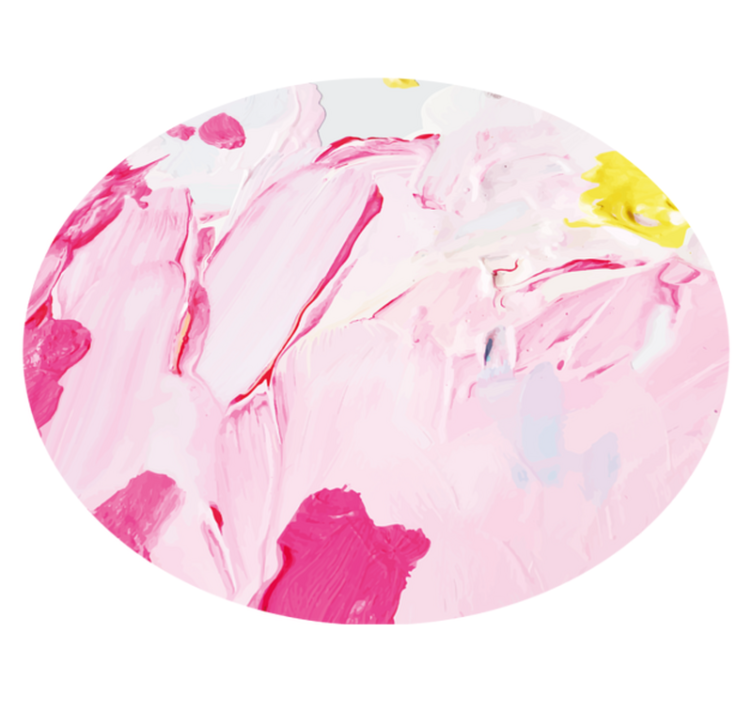 Tapis vinyle rond Coup de pinceau acrylique coloré - TenStickers