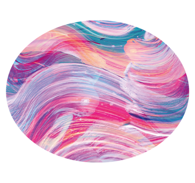 Tapis vinyle minimaliste vagues tourbillonnantes colorées - TenStickers