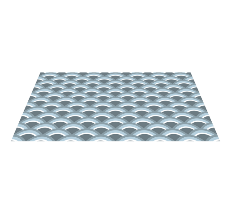 Tapis vinyle géométrique motif de vagues relaxant - TenStickers