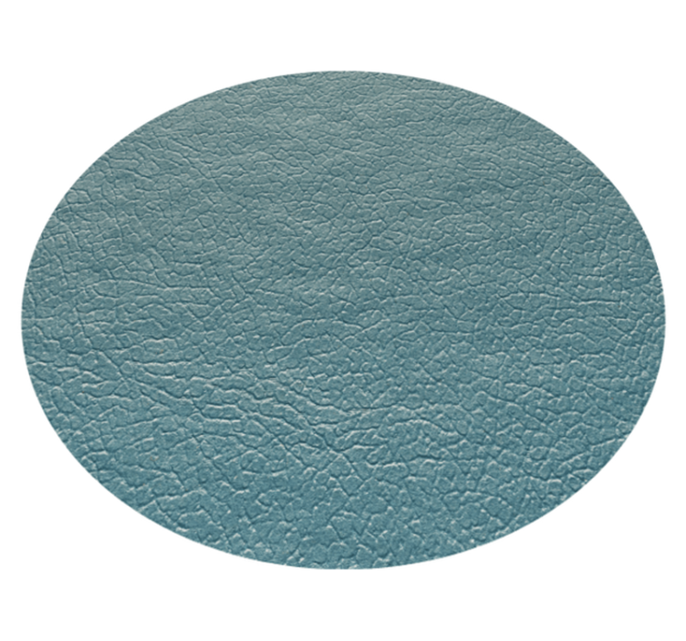 Tapis vinyle rond Texture cuir bleu pâle - TenStickers