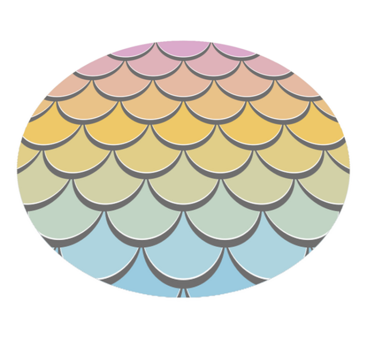 Tapis vinyle textures écailles de poisson colorées - TenStickers