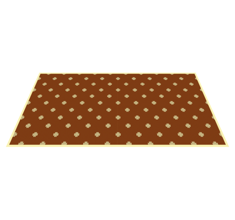 Tapis vinyle textures ocre floral classique - TenStickers
