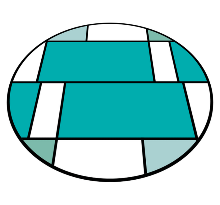 Tapis vinyle design moderne motif géométrique turquoise - TenStickers