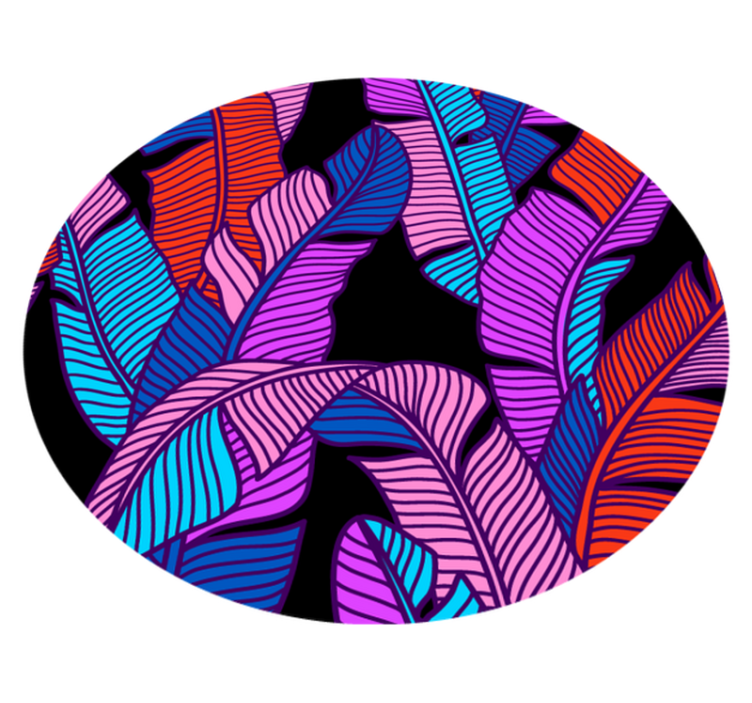 Tapis vinyle plantes éléments de feuilles vivantes - TenStickers