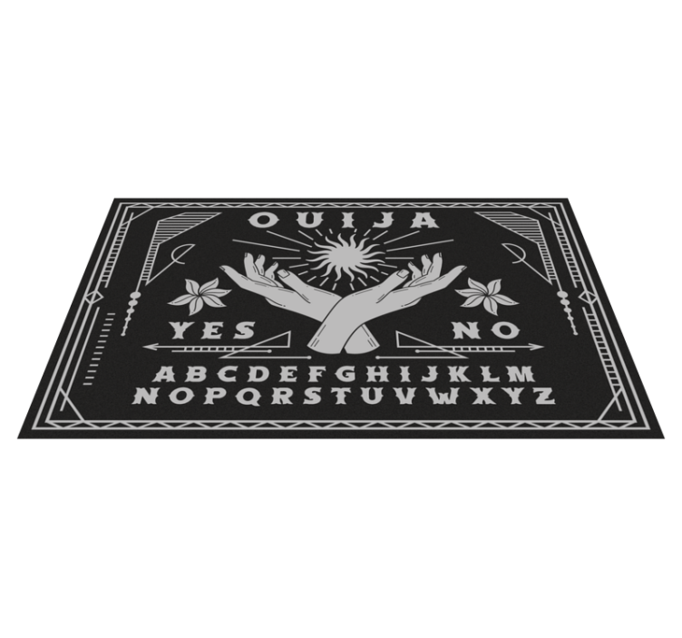 Tapis vinyle retro Planche ouija noir et blanc - TenStickers