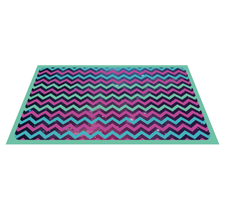 Tapis vinyle géométrique motif zigzag - TenStickers