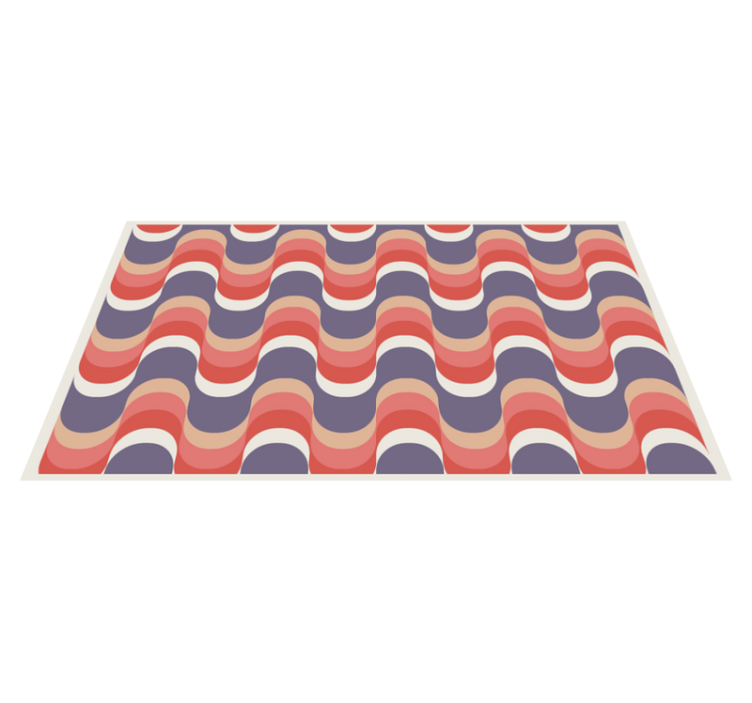 Tapis vinyle géométrique palette de couleurs ondulées - TenStickers