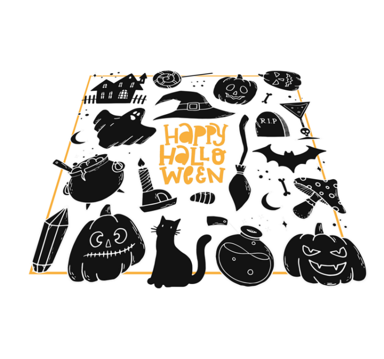 Tapis vinyle pour halloween symboles festifs - TenStickers
